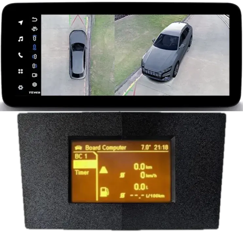 Магнитола для Opel Astra H (перенос БК вниз, черная) - Teyes LUX ONE 360 монитор 12.3" 2K QLED на Android 10, 6Гб+128Гб, CarPlay, 4G SIM-слот, 4 камеры в комплекте