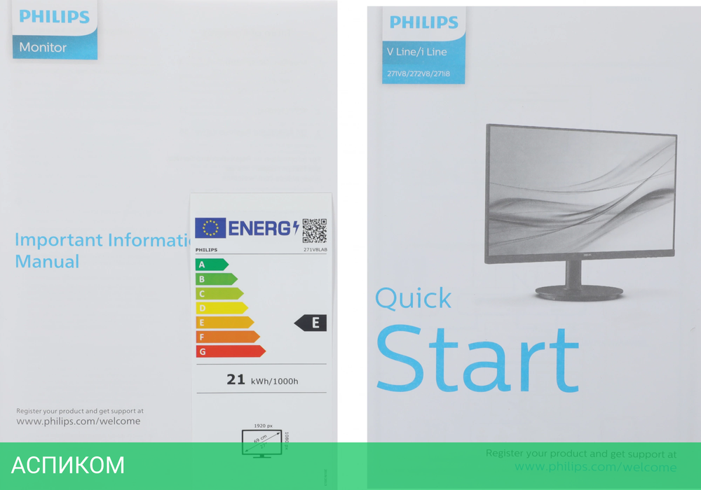 Монитор Philips 27" V Line 271V8LAB