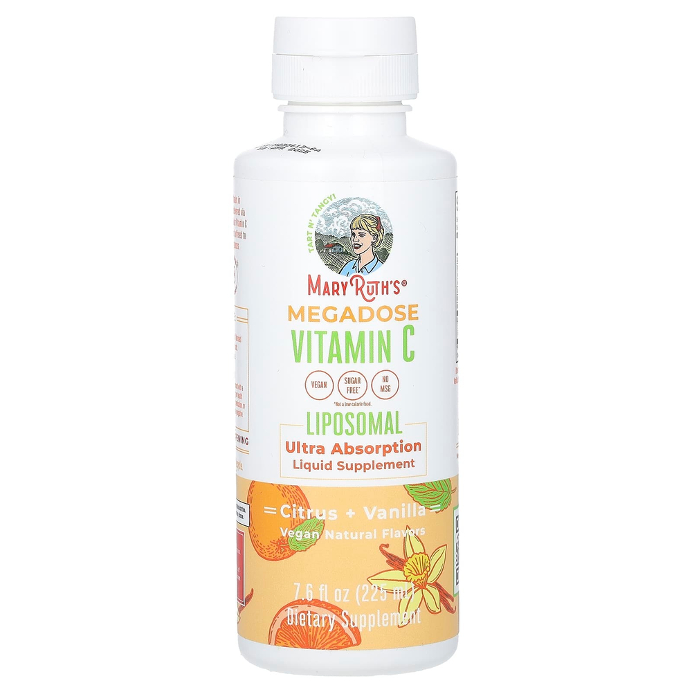 MaryRuth's, Megadose Vitamin C, липосомальный витамин C, с ароматом цитрусов и ванили, 225 мл (7,6 жидк. унции)