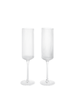 Бокалы Ferm Living Ripple Champagne Flutes, Set of 2, Clear