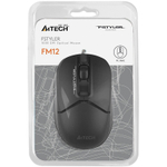 Мышь A4Tech Fstyler FM12S, черная, USB, Бесшумная