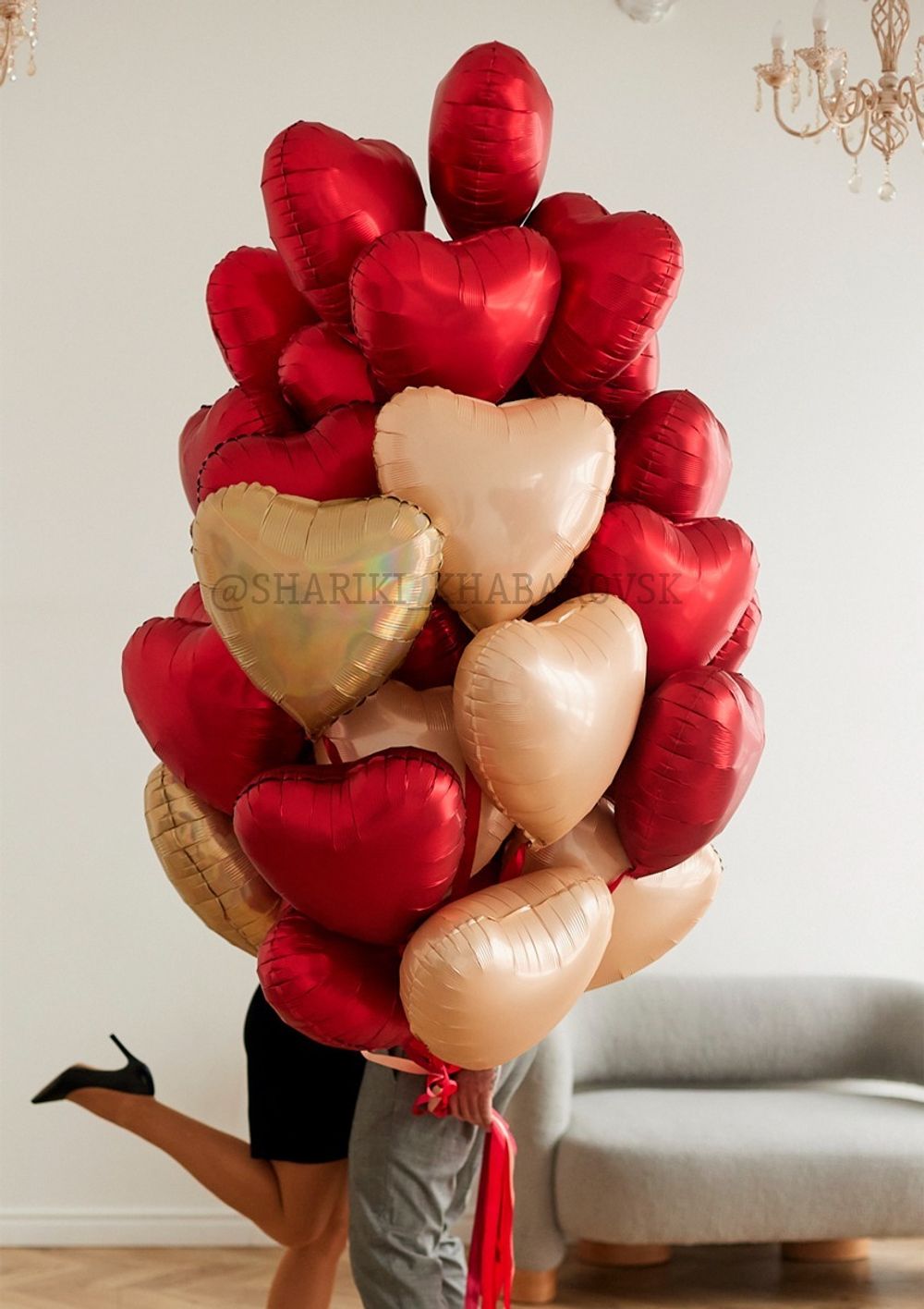 Воздушные шары №6233 (37 сердец) 