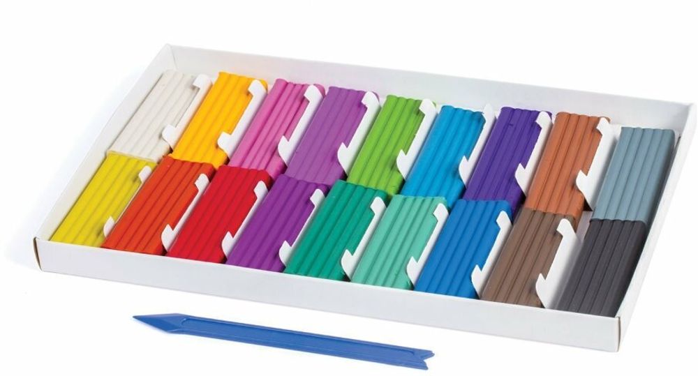 Пластилин классический ЮНЛАНДИЯ "ЮНЫЙ ВОЛШЕБНИК", 18 цветов, 360 г, СО СТЕКОМ, ВЫСШЕЕ КАЧЕСТВО, 104819