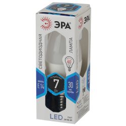 Лампа светодиодная ЭРА STD LED B35-7W-840-E14 7Вт свеча нейтральный белый свет Е14 | Лампы cветодиодные Свеча (B/C)