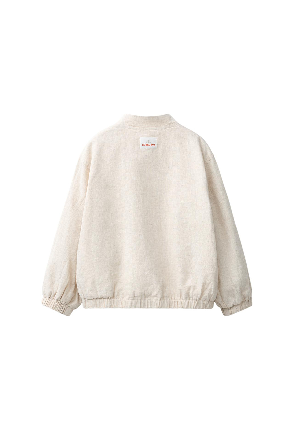 ZARA БОМБЕР ИЗ ХЛОПКА И ЛЬНА, СВЕТЛО-БЕЖЕВЫЙ