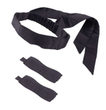 Набор для фиксации Romfun - маска на глаза и наручники (Цвет: черный)