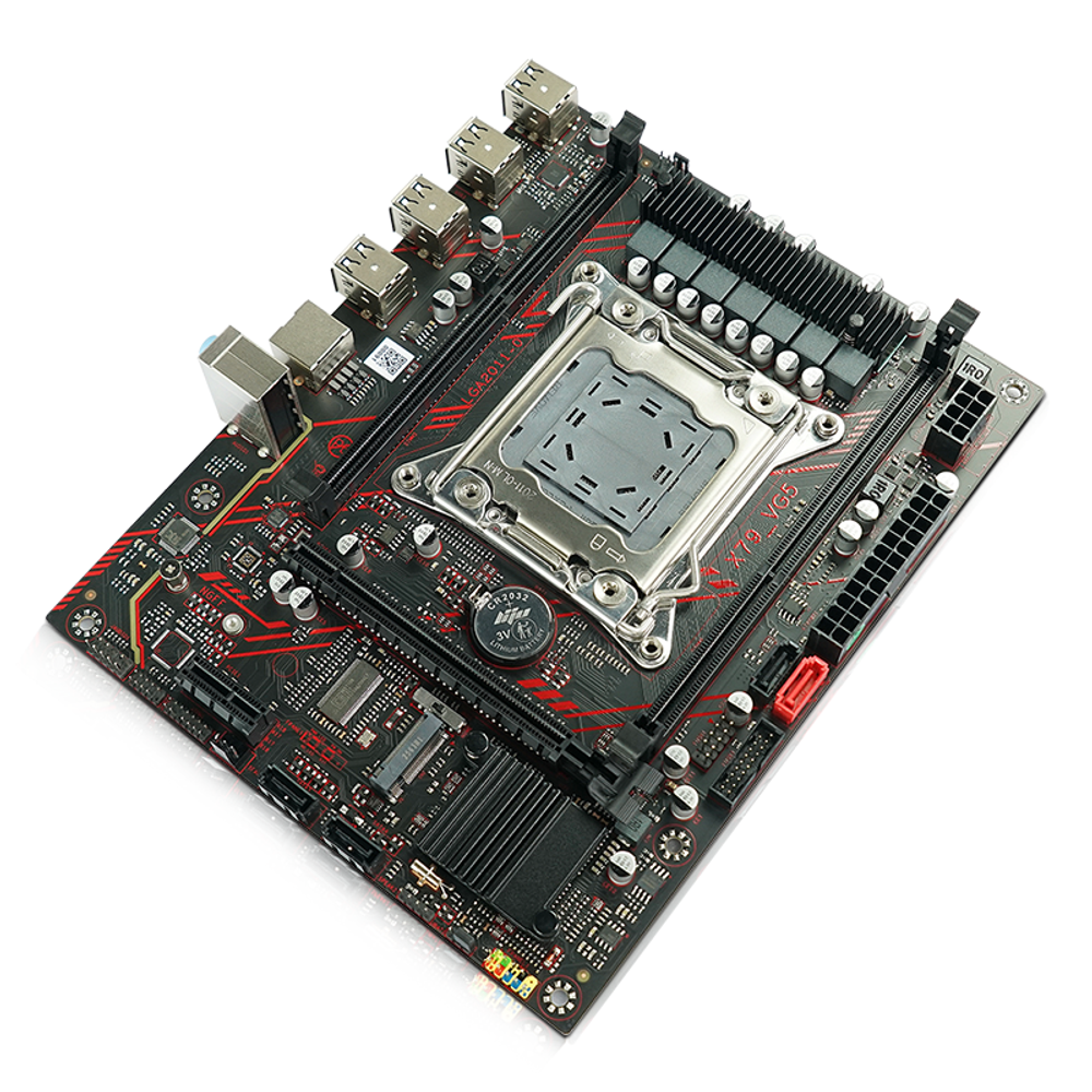 Материнская плата с процессором и памятью BaseTech X79A V2, Socket2011, Xeon E5-2680v2, 32Гб (2х16Гб), mATX, Retail, 2xDDR3 (BT-X79A-V2-2680V2-32G)