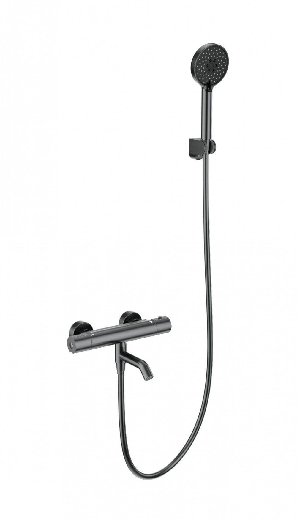 Смеситель для ванны с душем и термостатом WONZON & WOGHAND, Темный графит (WW-B3029-A1-BGG)