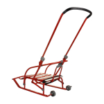 Санки "Nikki 2 " складная спинка, ручка, цвет алый