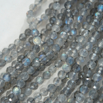 Лабрадор с яркой иризацией натуральный, 4,5мм, шар, микроогранка