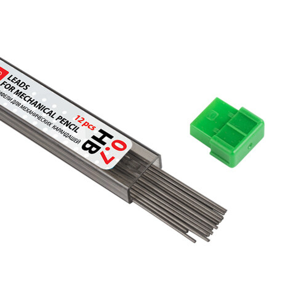 Грифели запасные 0,7 мм, HB, 12 шт., "Hi-Polymer"