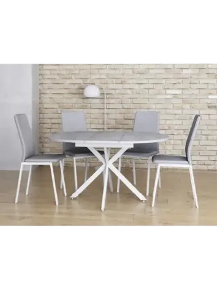 Стол кухонный обеденный круглый раздвижной 100х100х75,5 см