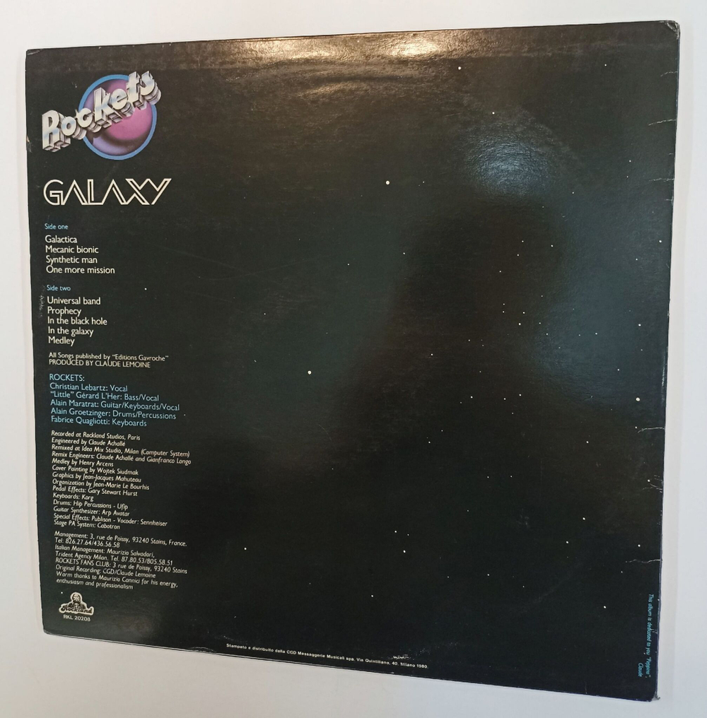 Винтажная виниловая пластинка LP Rockets Galaxy (Italy 1980)