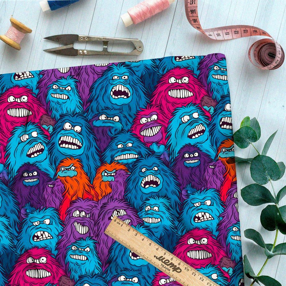 Ткань Ниагара Софт фантазийные страшилы