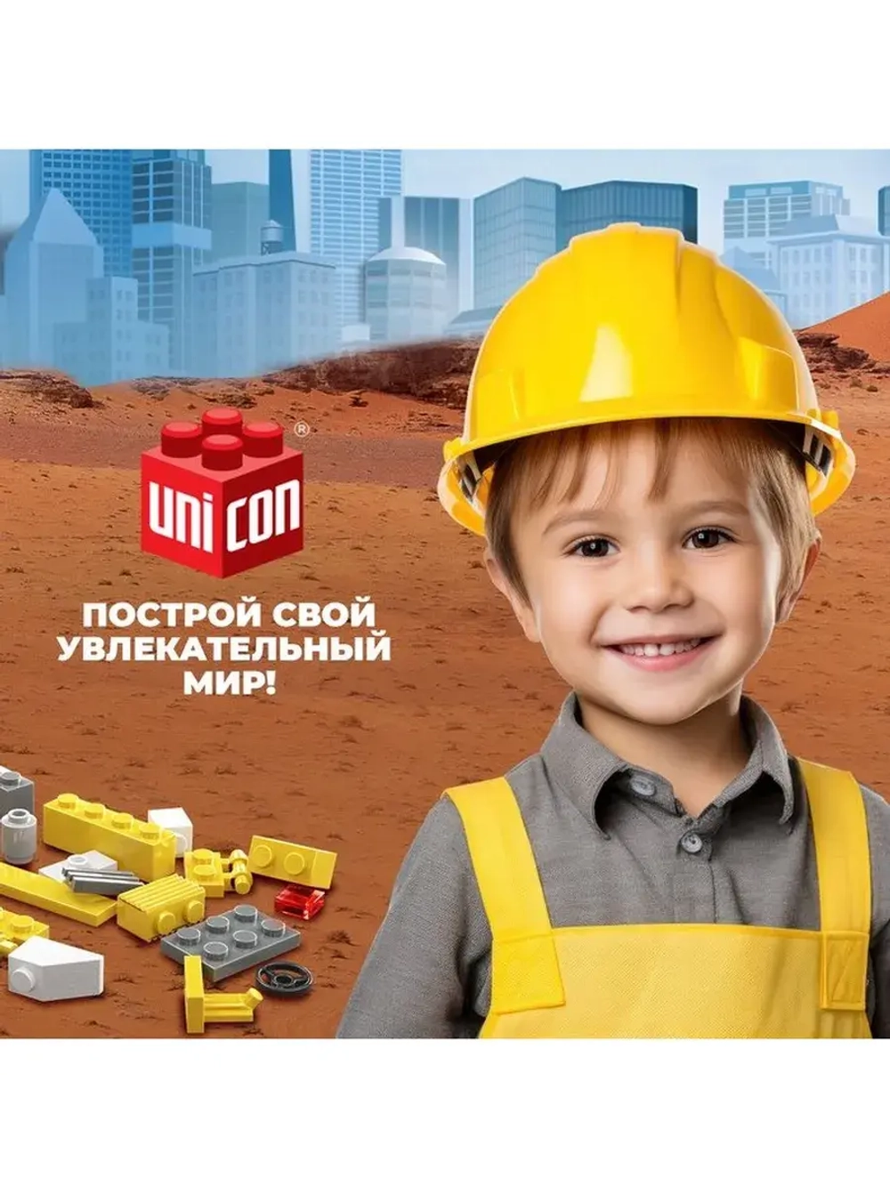 Конструктор «Городская стройка», 3 варианта сборки, 57 детал