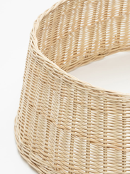 Корзина для декорирования основания елки 50*27 см., белая, натуральная, ЕлкиТорг (50-226)