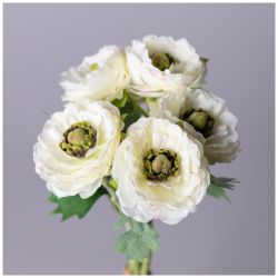 БУКЕТ ИСКУССТВЕННЫХ ЦВЕТОВ "РАНУНКУЛЮС" ВЫСОТА= 31СМ (МАЛ=12ШТ./КОР=72ШТ.)