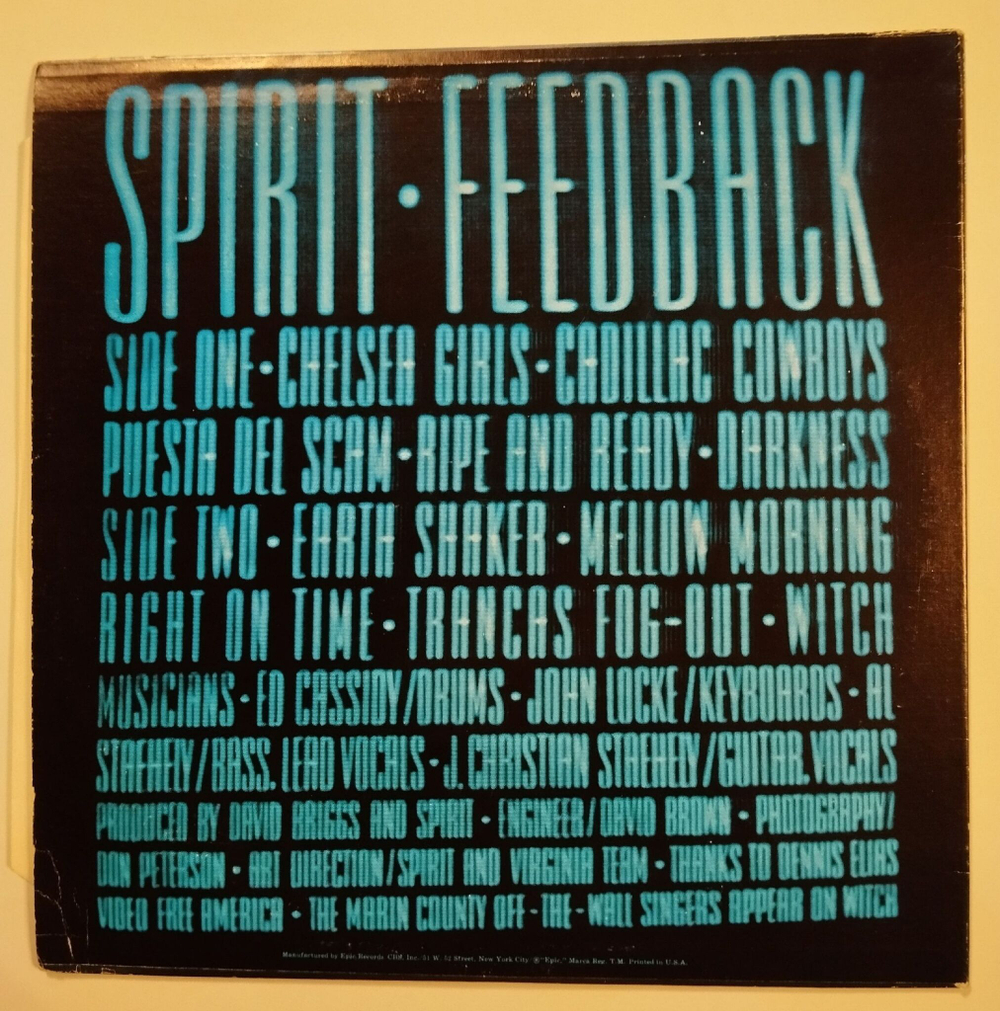 Винтажная виниловая пластинка LP Spirit Feedback (USA 1975)