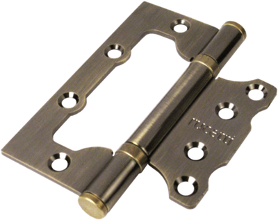 Петля стальная без врезки RFH-100*75*2,5 бронза античная