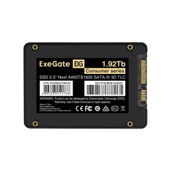 SSD диск Exegate SSD 2.5" 1.92Tb ExeGate Next A400TS1920 (SATA-III, 3D TLC)