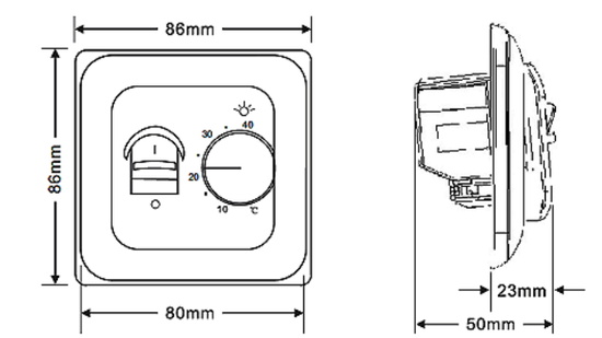 Термостат Valtec комнатный 230 В с датчиком температуры пола (арт. VT.AC602.0.0)