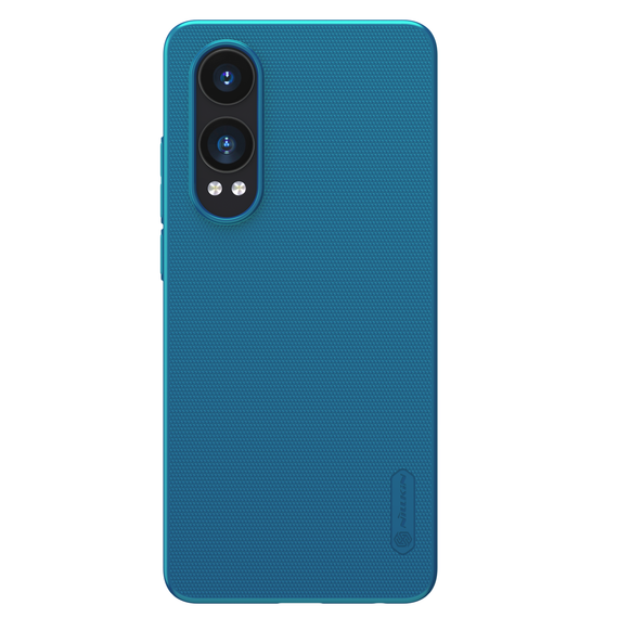 Тонкий жесткий чехол синего цвета (Peacock Blue) от Nillkin для OnePlus Nord CE4 Lite, серия Super Frosted Shield