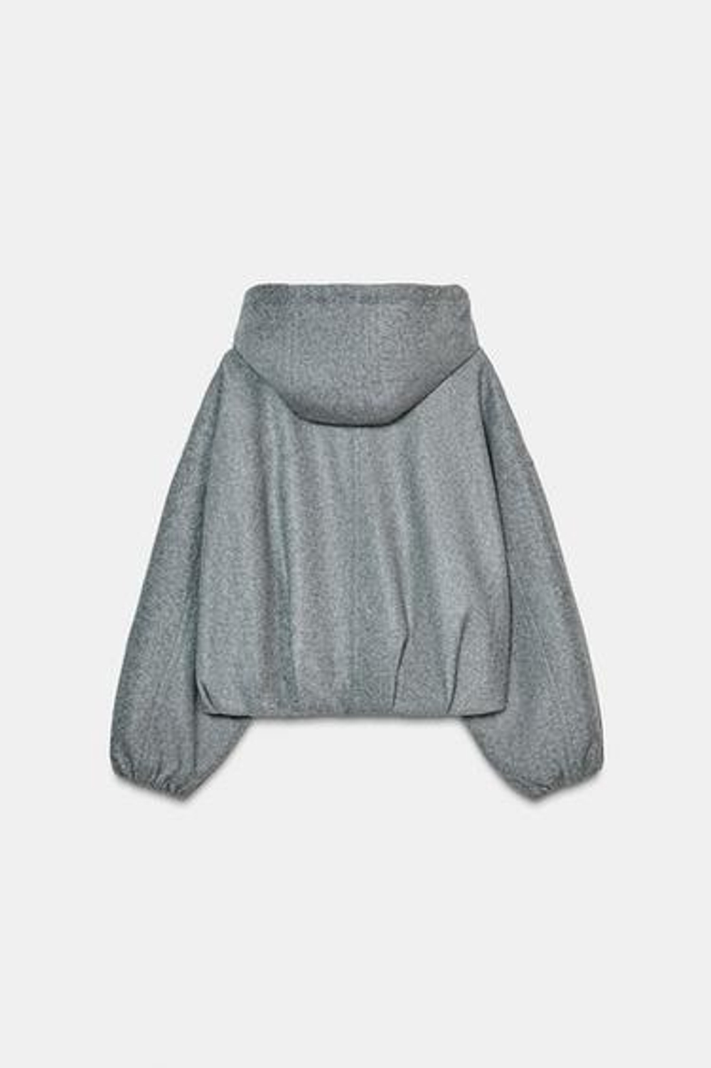Мягкая куртка-бомбер с капюшоном оверсайз - ZARA