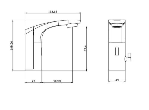 Смеситель для раковины BelBagno Acqua ACQUA-ELV-CRM хром глянцевый