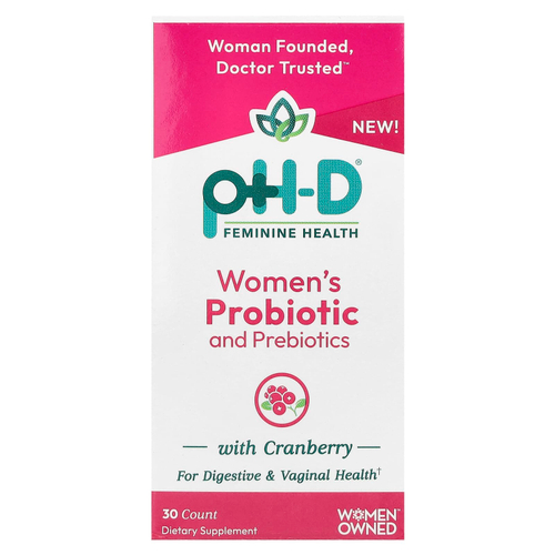 pH-D Feminine Health, Пробиотики и пребиотики для женщин с клюквой, 30 капсул