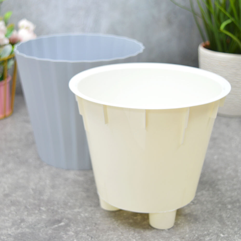 Горшок цветочный Sand 2л d160мм c дренажной вставкой, утренний туман