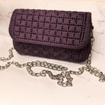 Сумка вязаная сиреневая