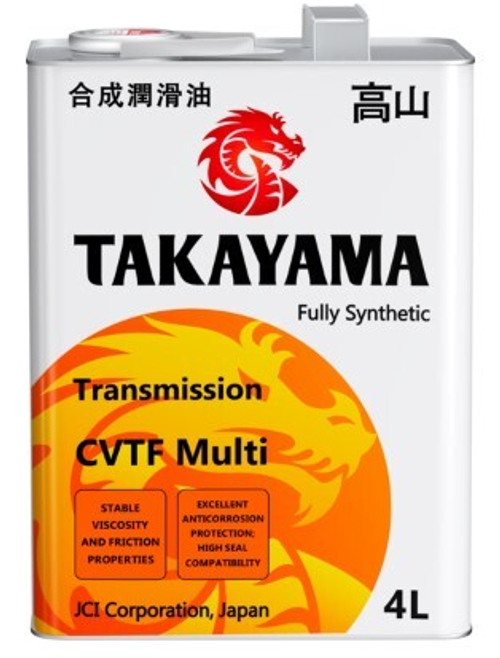 Масло Takayama CVTF Multi синтетическое 4л