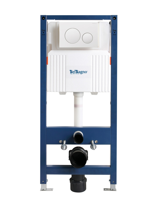 Система инсталляции для подвесных унитазов BelBagno BB-101-M-BC с кнопкой смыва BB-17C-BL