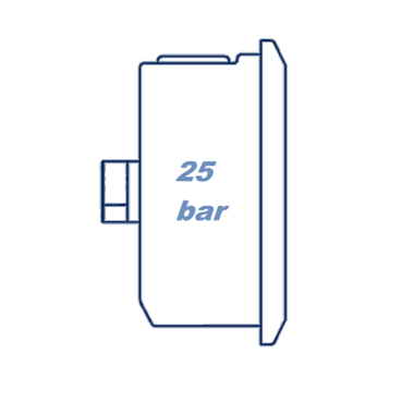Манометр глицериновый D63 G1/4 - 25 Bar - осевое подключение VERSO