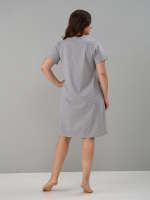 Ночная сорочка С-018/серый-экрюгорошки