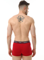 Мужские трусы-боксеры с широкой мягкой брендированной резинкой (Размер: M) (Цвет: синий)