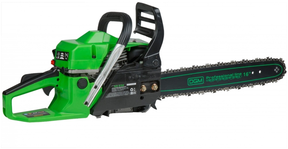Бензопила DGM GS-232 шина 40 см (16"), 3/8", 1.3 мм, 57 зв. (2.30 кВт, 40см (16"), вес 5,5 кг)