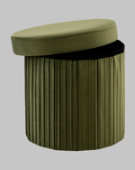 Пуф складной с ящиком Store Round травяной