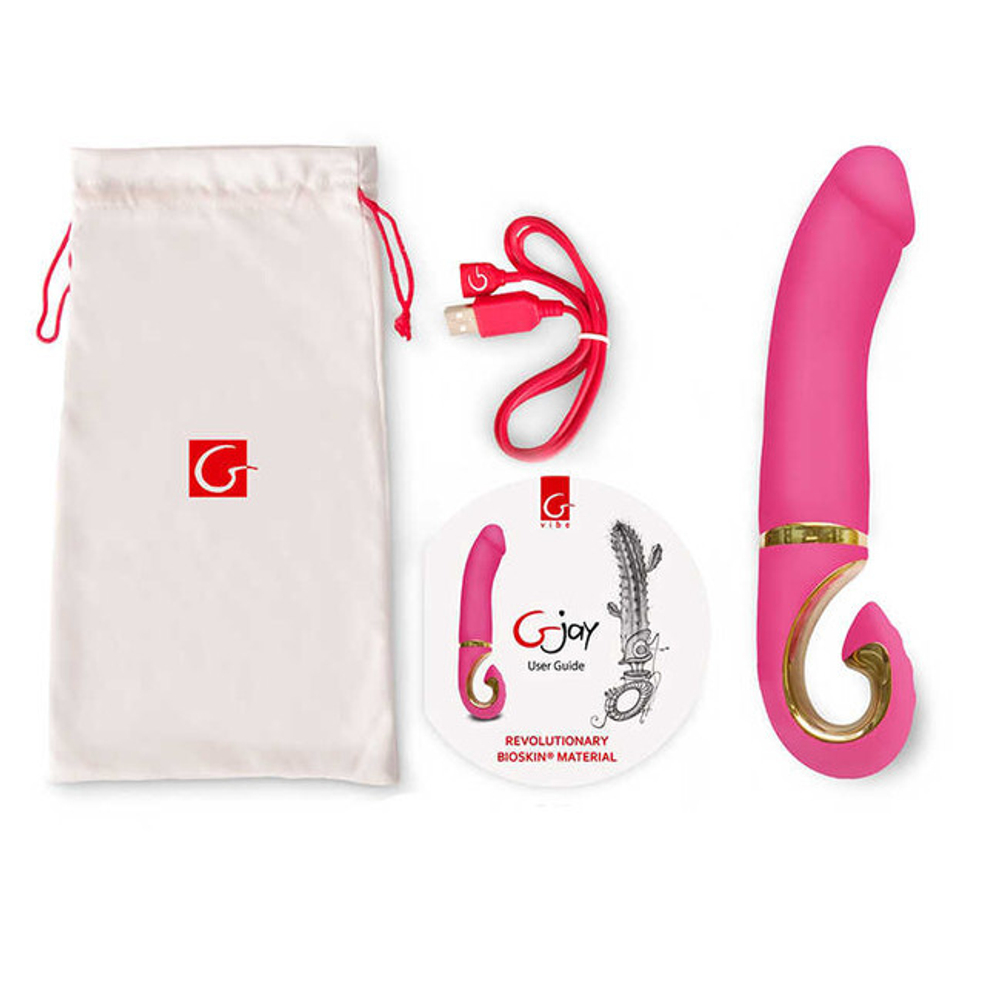 Эргономичный вибратор от Gvibe Gjay (6 режимов) (Цвет: розовый с золотистым)