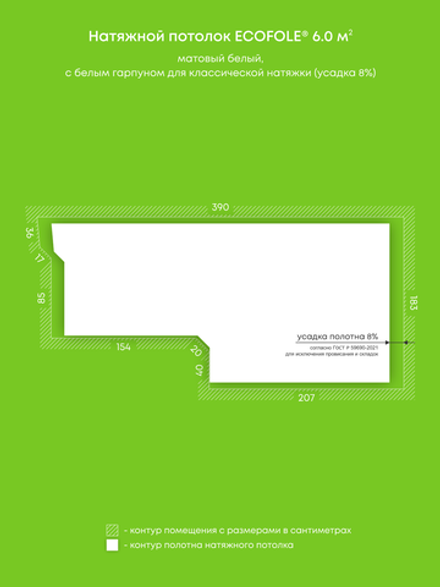 Натяжные потолки 6 м2, 5.2 м2, 3 м2