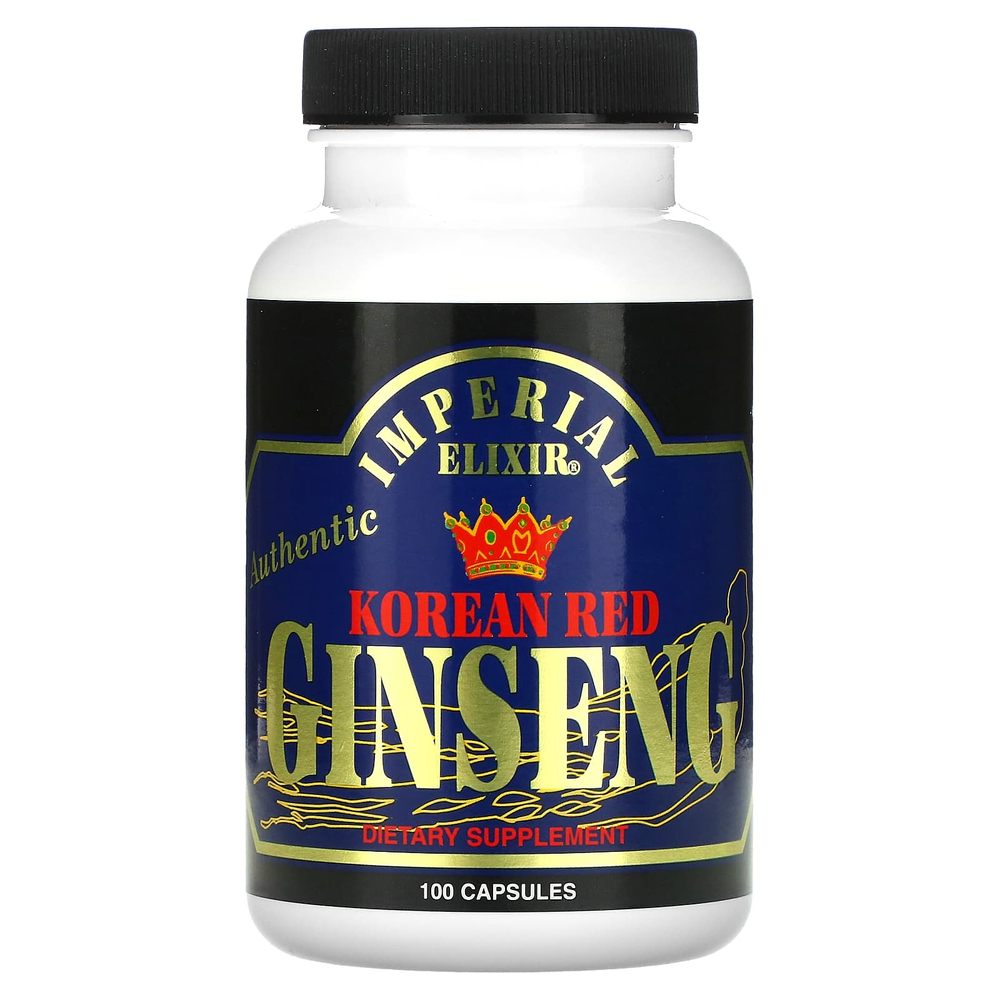 Imperial Elixir, Корейский красный женьшень, 100 капсул (300 мг на капсулу)