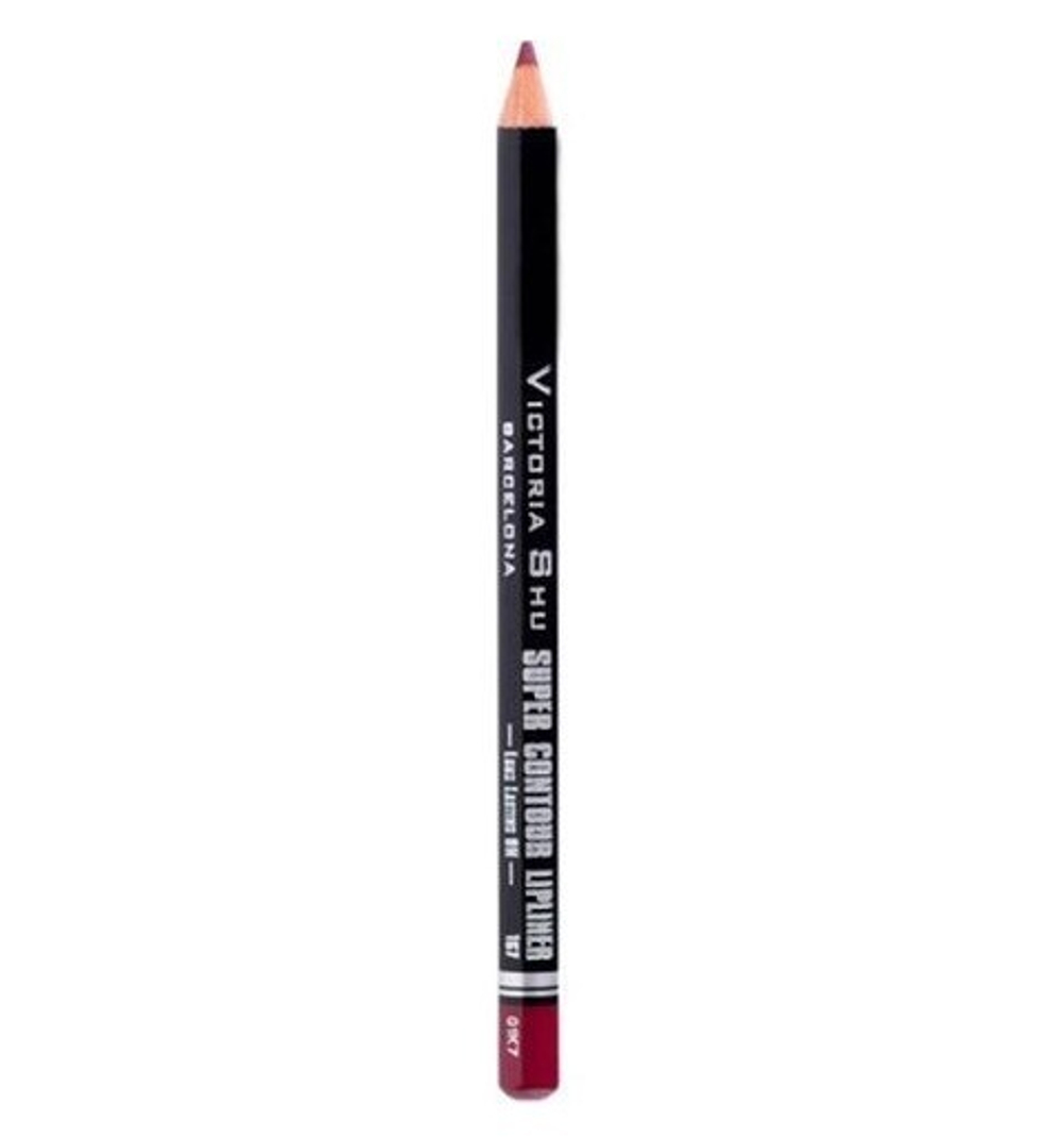 Victoria Shu Карандаш для губ Super Contour, устойчивый, тон №167, Винный, 0,78 гр