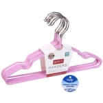 Плечики металлические нескользящие с полимерным покрытием 10шт «ТАРТИТАН», цвет розовый, 30см (Селфи)