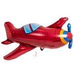 Шар Фольгированный Самолет красный винтаж (Красный)