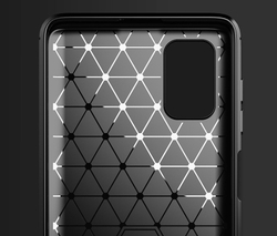 Чехол под карбон темно-синего цвета на Samsung Galaxy M51, серия Carbon от Caseport