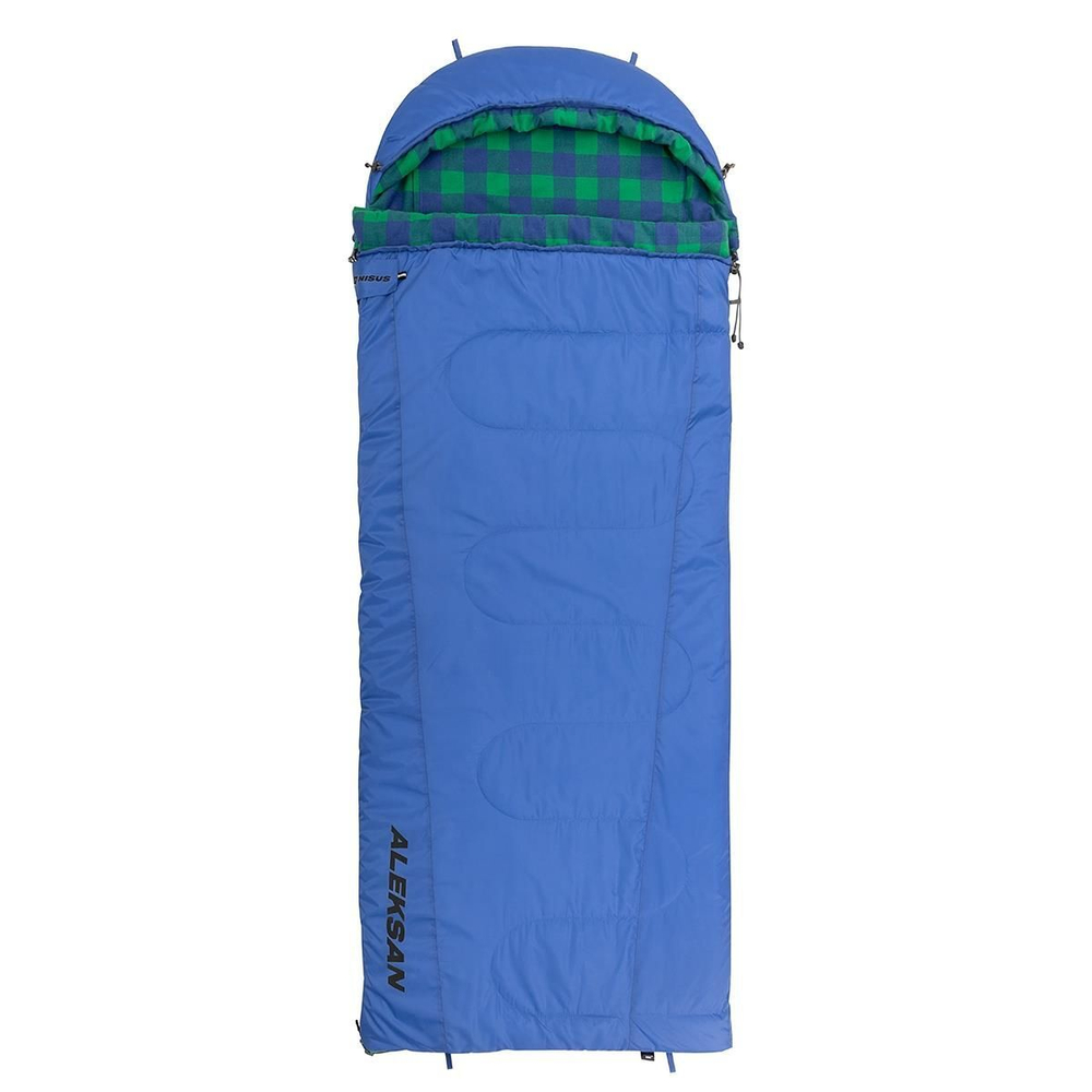 Спальный мешок Nisus ALEKSAN Wide 300L, зеленый, 220x90, левый, шелтер (T-N-SB-AW-300L)