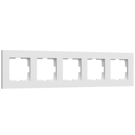 Рамка Werkel Slab на 5 постов белый софт W0052961 4690389207921