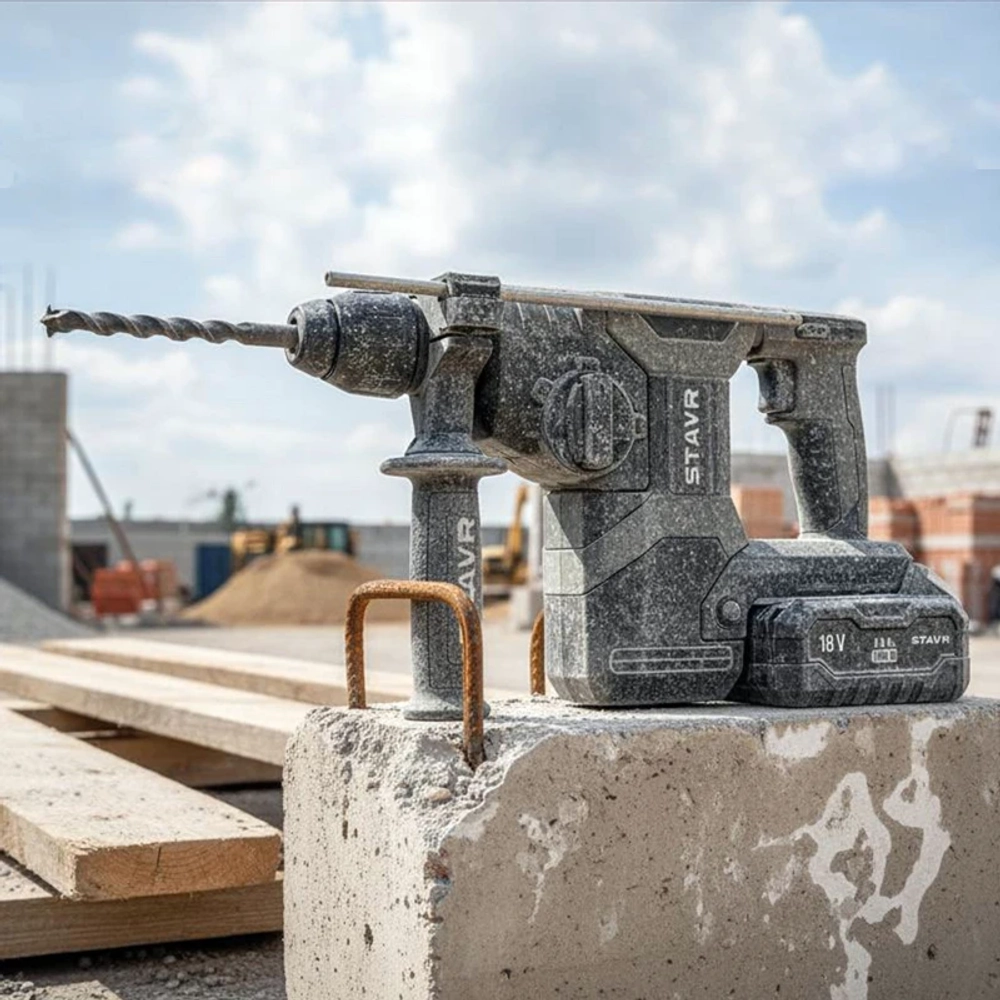 STAVR SBH 18BL-28AV-1K перфоратор аккумуляторный (1 x 4 Ач, ЗУ) 9020300071