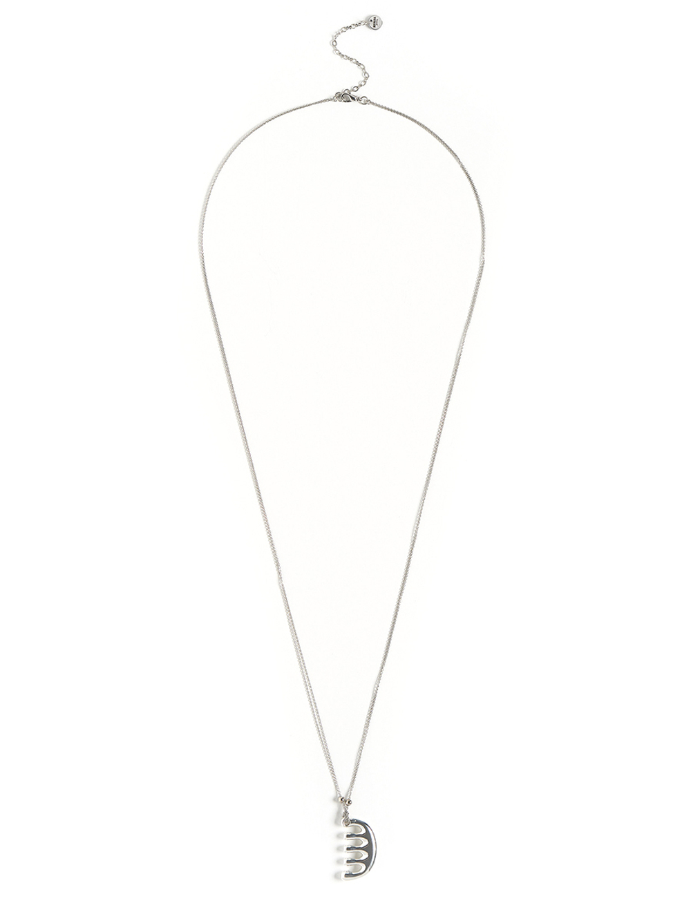 Колье "Hairbrush" Silver
