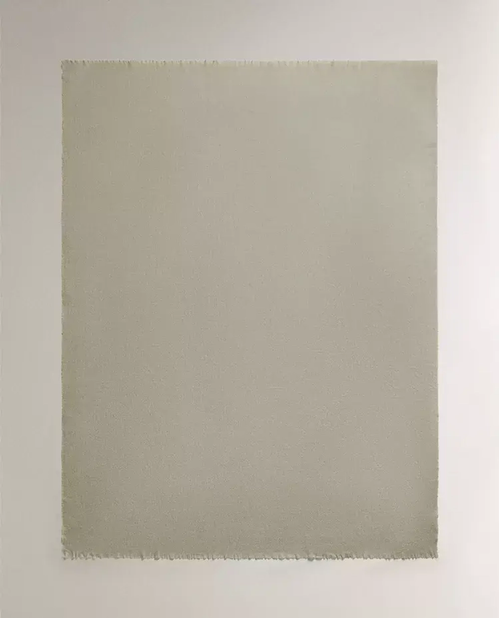 ZARA HOME ПЛЕД С БАХРОМОЙ, СИНИЙ